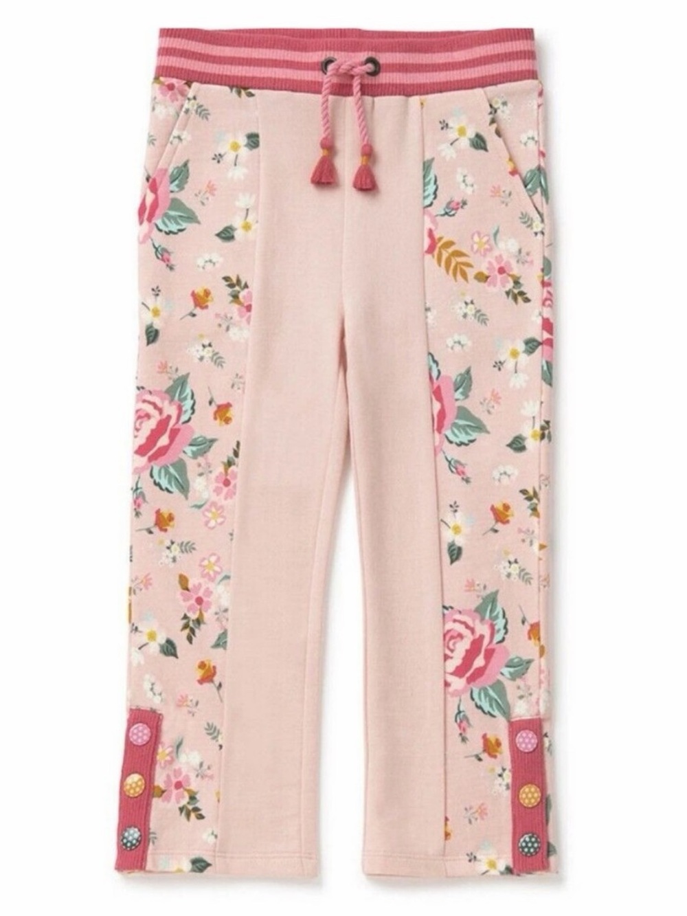 Matilda Jane Pink Floral Pants with Tassel Waist